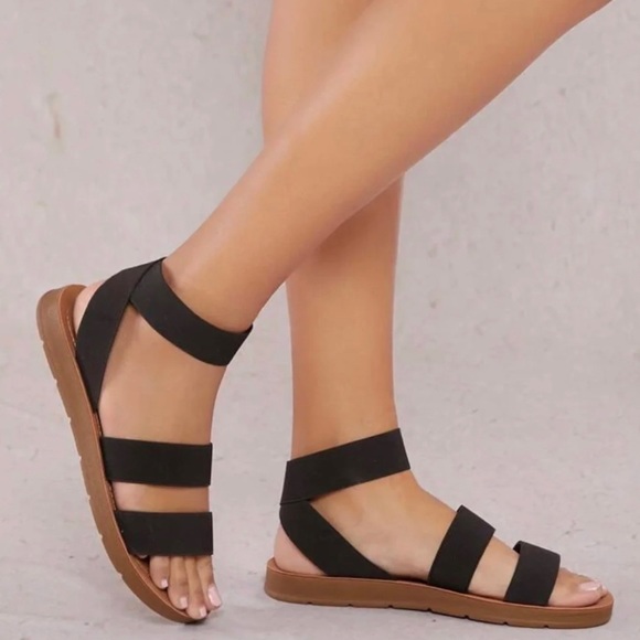 Faux leather strappy sandals size 5.5 - Picture 3 of 4